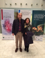 La Dra. Villafruela con el Dr. J Gallego, Jefe del S. de Urología del H de Galdakao (Bizkaia)