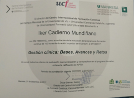 Diploma de acreditación del Curso 